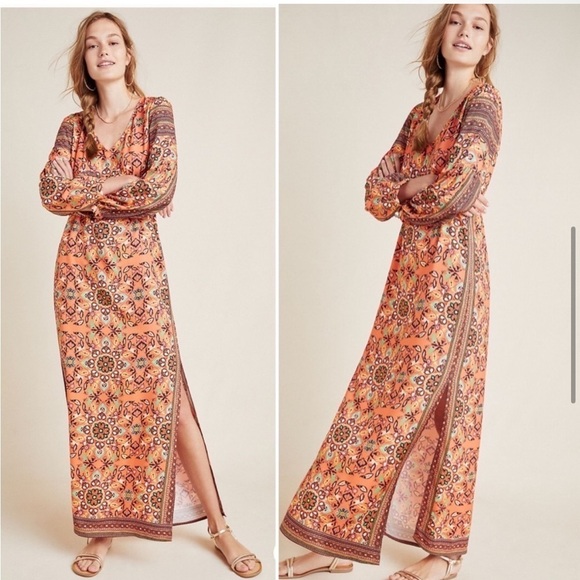 Farm Rio for Anthropologie Clarabella Maxi Floral Dress 🌻 XS - Picture 2 of 16